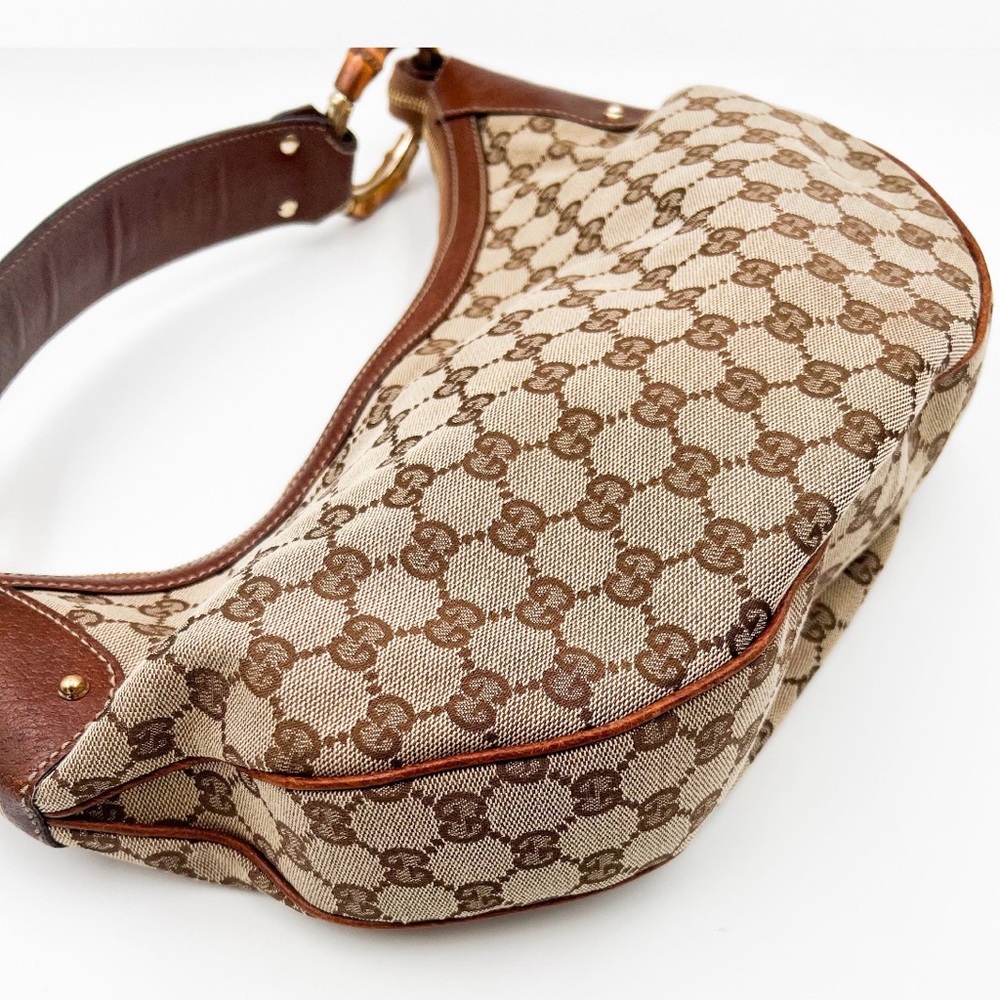 Gucci Signature Brown and Tan Hobo Bag **Entrupy Certified - Picture 4 of 16
